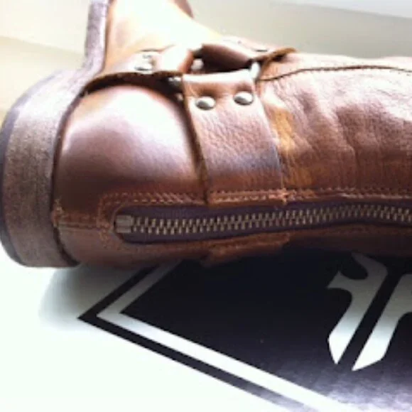 Frye Phillip Harness Tall Leather Harness In Cognac, 7 - Picture 6 of 9